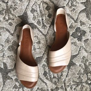 1. State nude leather slide sandals